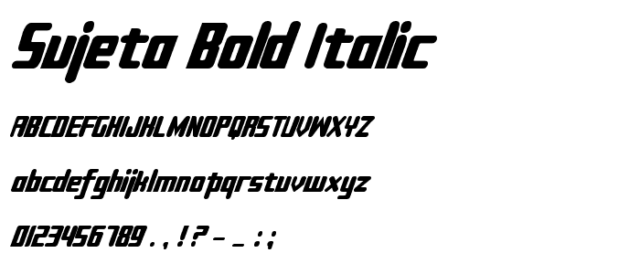 Sujeta Bold Italic font